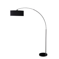 Coaster Furniture 901486 Drum Shade Floor Lamp Black and Chrome